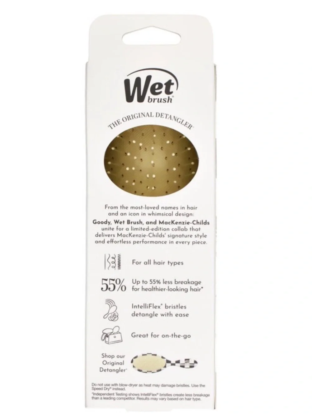 Mackenzie MC X Wet Brush Courtly Check Mini Detangler Brush